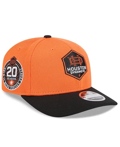 New Era Men's Orange/black Houston Dynamo Fc 2025 Jersey Hook 9seventy Stretch-snap Hat In Orange,black