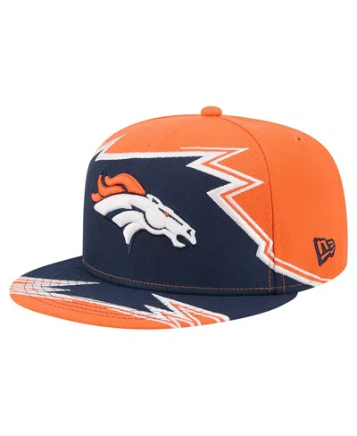 New Era Men's Orange/navy Denver Broncos Break 59fifty Fitted Hat In Multi