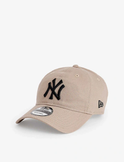 New Era Mens Pastel Brown 9twenty New York Yankees Cotton Baseball Cap In Beige,black
