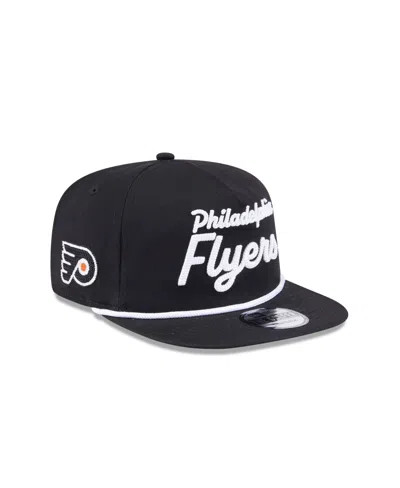 New Era Men's Philadelphia Flyers Team Text Golfer Adjustable Baseball Cap In Black