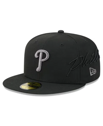 New Era Men's Philadelphia Phillies Side Script 59fifty Cap In Animal Print