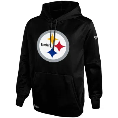 New Era Men's Pittsburgh Steelers Combine Authentic Stadium Pullover Hoodie In Black