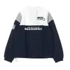 New Era Men's Pull-on Windbreaker Color Block Windbreaker Seasea In Obsidian/original Team Colors