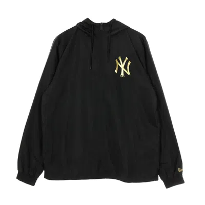 New Era Men's Pull-on Windbreaker Mlb Metallic Windbreaker Neyyan Black