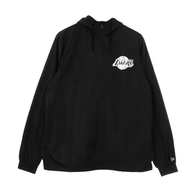 New Era Men's Pull-on Windbreaker Nba Metallic Windbreaker Loslak Black