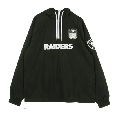 New Era Men's Pull-on Windbreaker Nfl 1/4 Zip Windbreaker Oakrai In Black