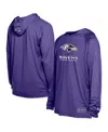 New Era Men's Purple Baltimore Ravens Functional Fandom Hoodie In Purple