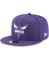 NEW ERA MEN'S PURPLE CHARLOTTE HORNETS OFFICIAL TEAM COLOR 9FIFTY SNAPBACK HAT