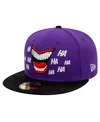 New Era Men's Purple Joker Laugh Out Loud 59fifty Fitted Hat In Purple