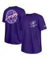NEW ERA MEN'S PURPLE LOS ANGELES LAKERS GLOW-IN-THE-DARK T-SHIRT