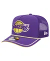 New Era Men's Purple Los Angeles Lakers Vintage Team Rope A-frame 9fifty Snapback Hat In Purple