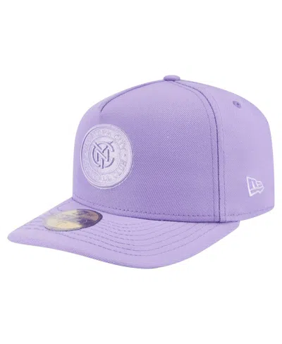 New Era Men's Purple New York City Fc Color Pack A-frame 59fifty Fitted Hat