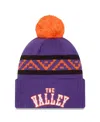 New Era Men's Purple Phoenix Suns 2024/25 City Edition Cuffed Knit Hat With Pom In Purple