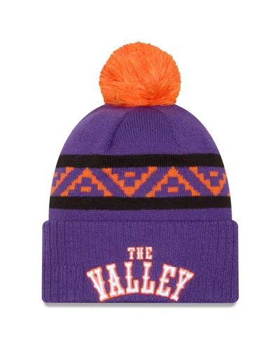 New Era Men's Purple Phoenix Suns 2024/25 City Edition Cuffed Knit Hat With Pom