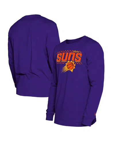 New Era Men's Purple Phoenix Suns 2024/25 City Edition Long Sleeve T-shirt In Blue