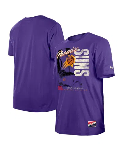 New Era Men's Purple Phoenix Suns Distressed Throwback Vintage Color Pack T-shirt