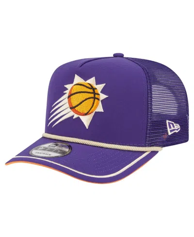 New Era Men's Purple Phoenix Suns Team Rope A-frame 9fifty Snapback Hat