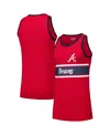 New Era Men's Red Atlanta Braves Jersey Ringer Tank Top In Red