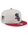 New Era Men's Red Chicago White Sox 2024 Fourth Of July 9fifty Snapback Hat In Khaki