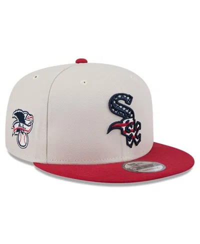 New Era Men's Red Chicago White Sox 2024 Fourth Of July 9fifty Snapback Hat In Khaki