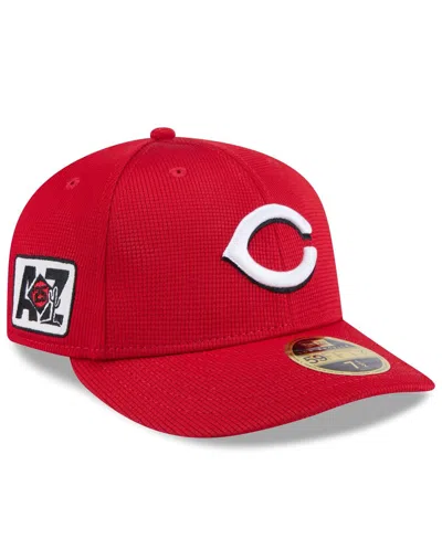 New Era Men's Red Cincinnati Reds 2025 Spring Training Low Profile 59fifty Fitted Hat