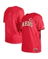 NEW ERA MEN'S RED CINCINNATI REDS THROWBACK PINSTRIPE T-SHIRT