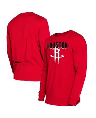 New Era Men's Red Houston Rockets 2024/25 City Edition Long Sleeve T-shirt