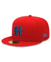 New Era Men's Red Houston Texans Omaha 59fifty Fitted Hat In Red