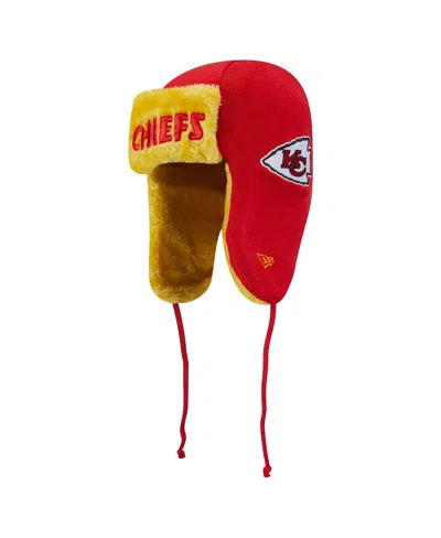 New Era Men's Red Kansas City Chiefs Helmet Head Trapper Knit Hat