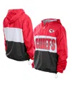 New Era Men's Red Kansas City Chiefs Ripstop Quarter-zip Hooded Windbreaker In Red