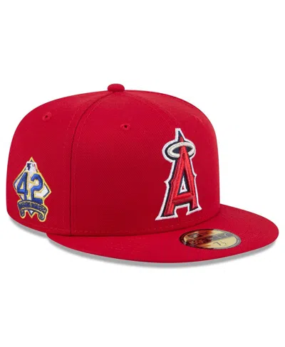 New Era Men's Red Los Angeles Angels 2025 Jackie Robinson Day 59fifty Fitted Hat