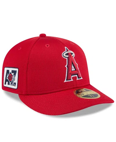 New Era Men's Red Los Angeles Angels 2025 Spring Training Low Profile 59fifty Fitted Hat
