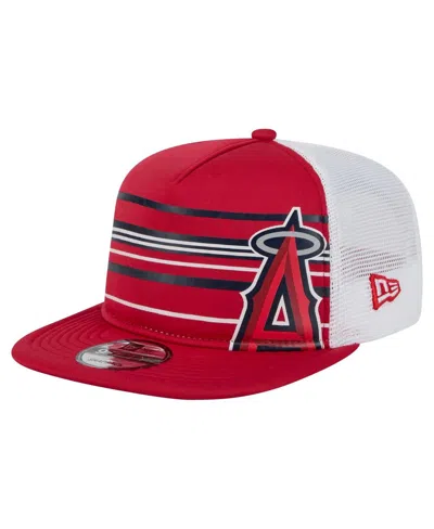 New Era Men's Red Los Angeles Angels 9fifty A-frame Trucker Snapback Hat