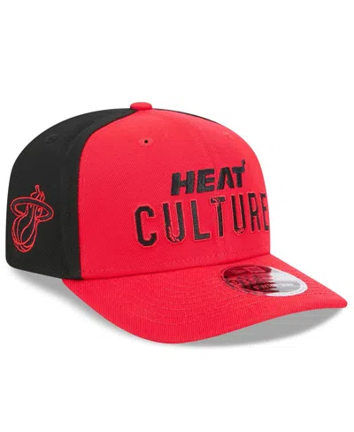 New Era Men's Red Miami Heat 2024/25 City Edition 9seventy Stretch-snap Hat