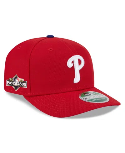 New Era Men's Red Philadelphia Phillies 2025 Mlb Postseason Side Patch 9seventy Adjustable Hat In Brown