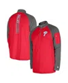 New Era Men's Red Philadelphia Phillies Father's Day Raglan Quarter-zip Top In Red