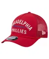 New Era Men's Red Philadelphia Phillies Minimalist 9forty A-frame Adjustable Hat