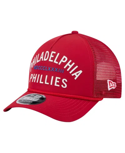 New Era Men's Red Philadelphia Phillies Minimalist 9forty A-frame Adjustable Hat