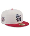 New Era Men's Red St. Louis Cardinals 2024 Fourth Of July 59fifty Fitted Hat In Khaki