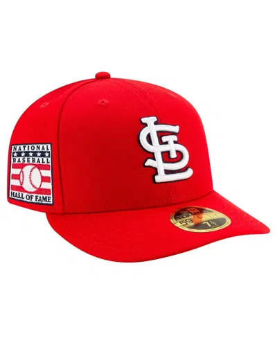 New Era Men's Red St. Louis Cardinals National Baseball Hall Of Fame Low Profile 59fifty Fitted Hat