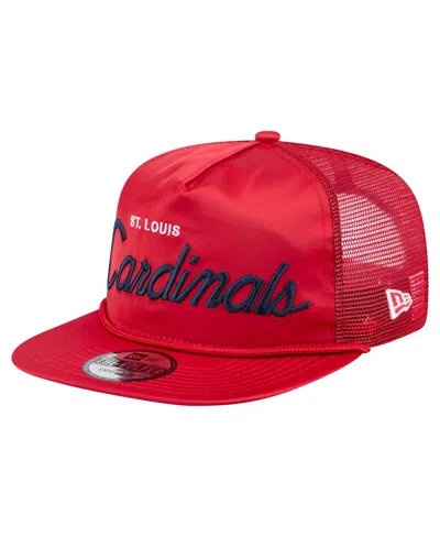 New Era Men's Red St. Louis Cardinals Retro Satin Script Golfer Adjustable Hat