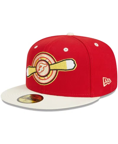 New Era Men's Red Winston-salem Dash Theme Nights Flight 59fifty Fitted Hat