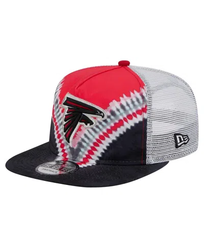 New Era Men's Red/black Atlanta Falcons Throwback Dye Golfer Snapback Hat In Red,black