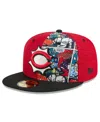 New Era Men's Red/black Cincinnati Reds 2025 Mlb Diamond Hero Edition 59fifty Fitted Hat In Multi