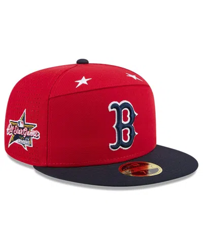 New Era Men's Red/navy Boston Red Sox 2025 Mlb All-star Game Side Patch 59fifty Fitted Hat In Multi