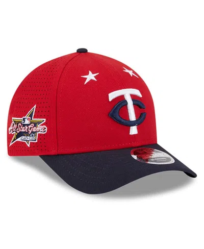 New Era Men's Red/navy Minnesota Twins 2025 Mlb All-star Game 9forty M-crown Adjustable Hat