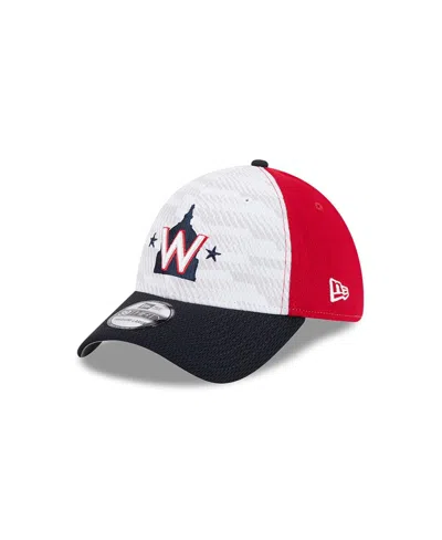 New Era Men's Red/navy Washington Nationals 2025 Mlb Clubhouse 39thirty Flex Hat