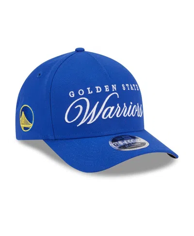 New Era Men's Royal Golden State Warriors 2025 Nba Draft M-crown A-frame 9forty Adjustable Hat In Blue