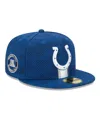 New Era Men's Royal Indianapolis Colts 2024 Sideline 59fifty Fitted Hat In Royal