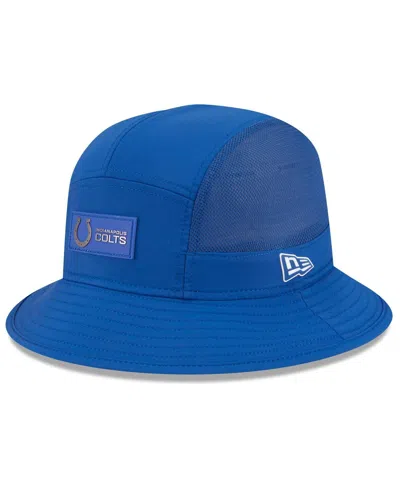 New Era Men's Royal Indianapolis Colts 2025 Sideline Bucket Hat In Blue